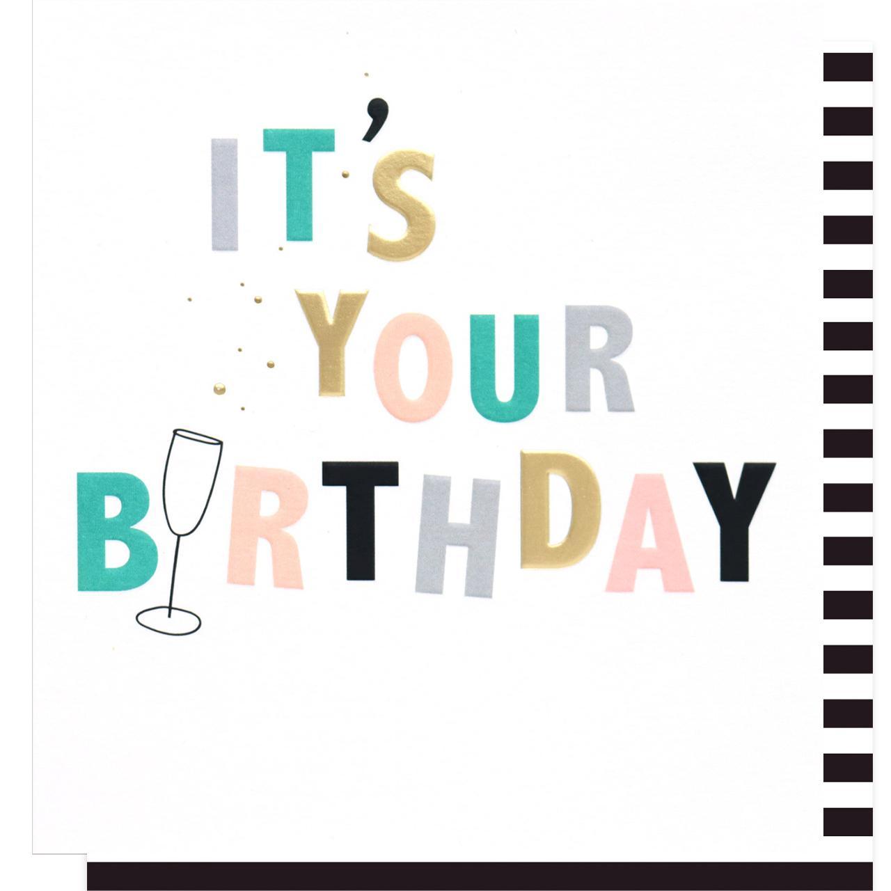 Caroline Gardner Bubbly Birthday Card