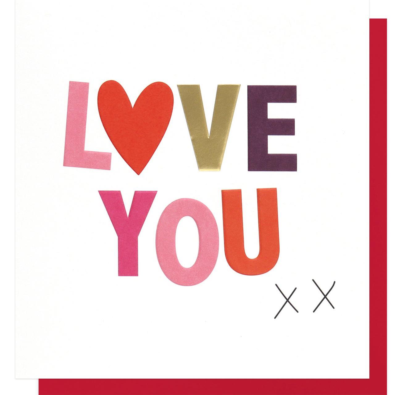 Caroline Gardner LOVE YOU Valentine's Day card