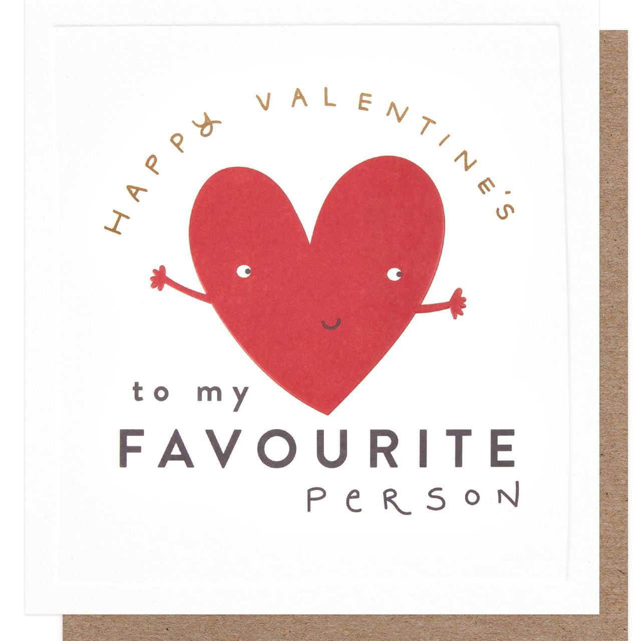 Caroline Gardner Favourite Valentine's Card