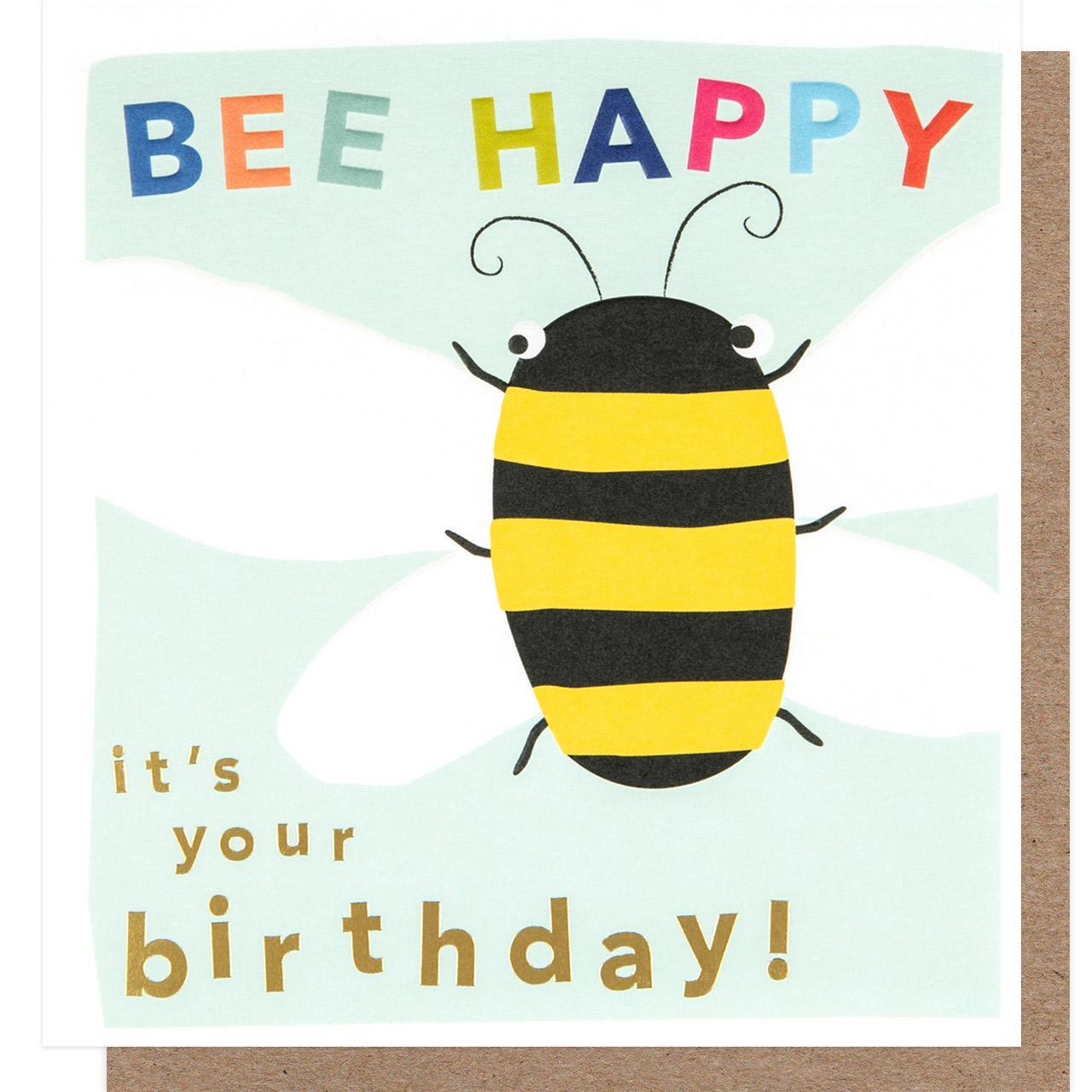 Caroline Gardner Bumble Bee Birthday Card