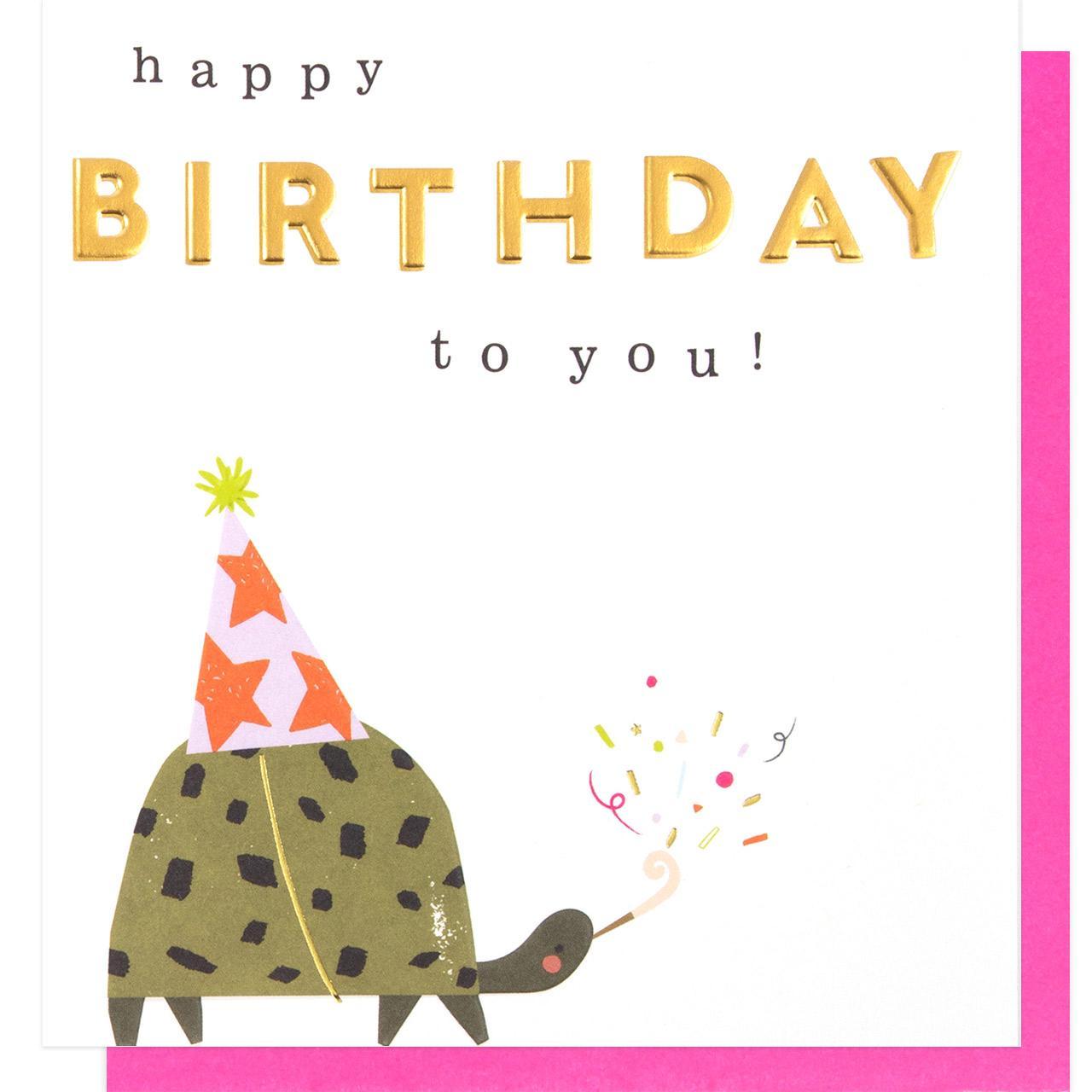 Caroline Gardner Tortoise Birthday Card