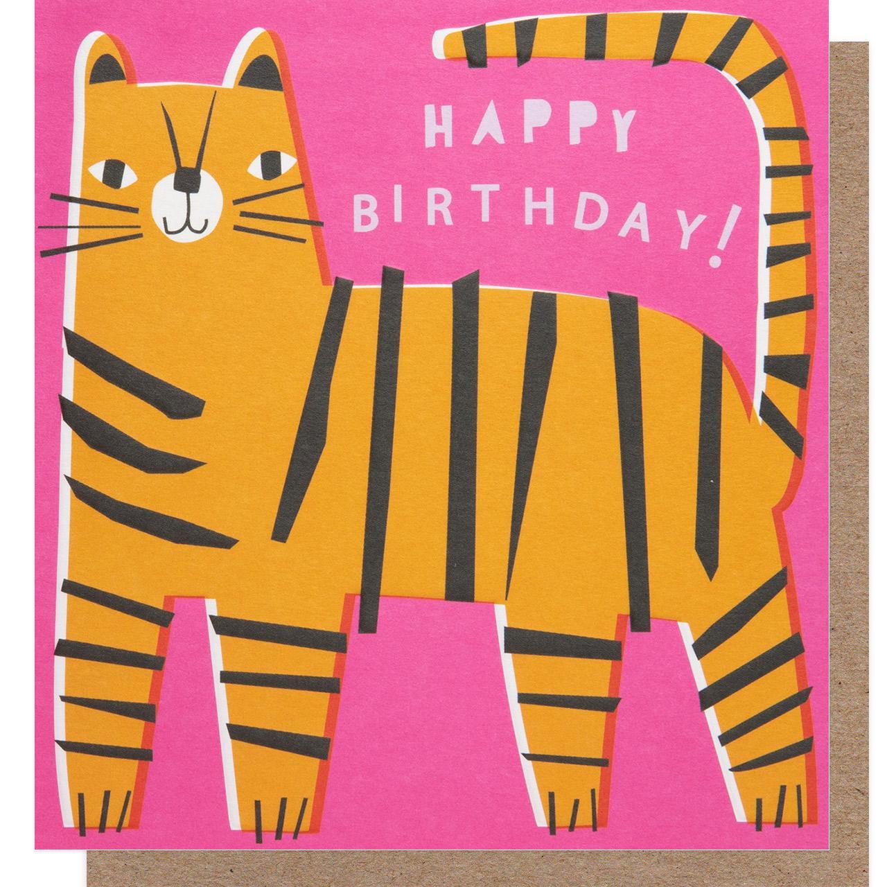 Tiger Happy Birthday Card