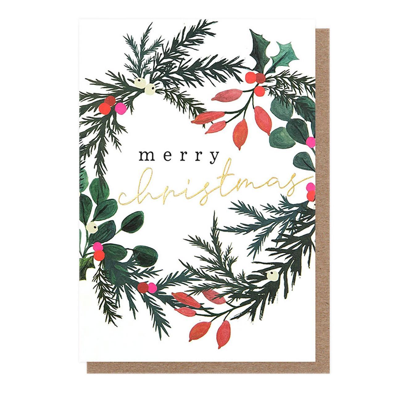 Caroline Gardner Wreath Christmas Card Pack