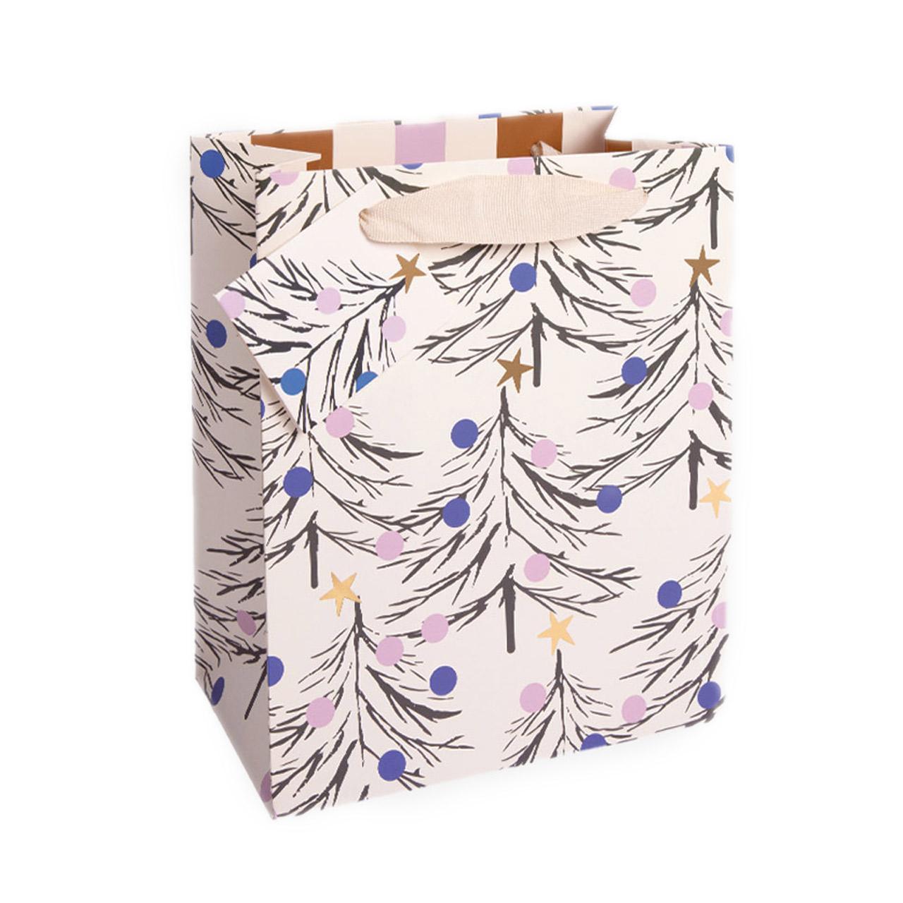 Caroline Gardner Trees Medium Christmas Gift Bag