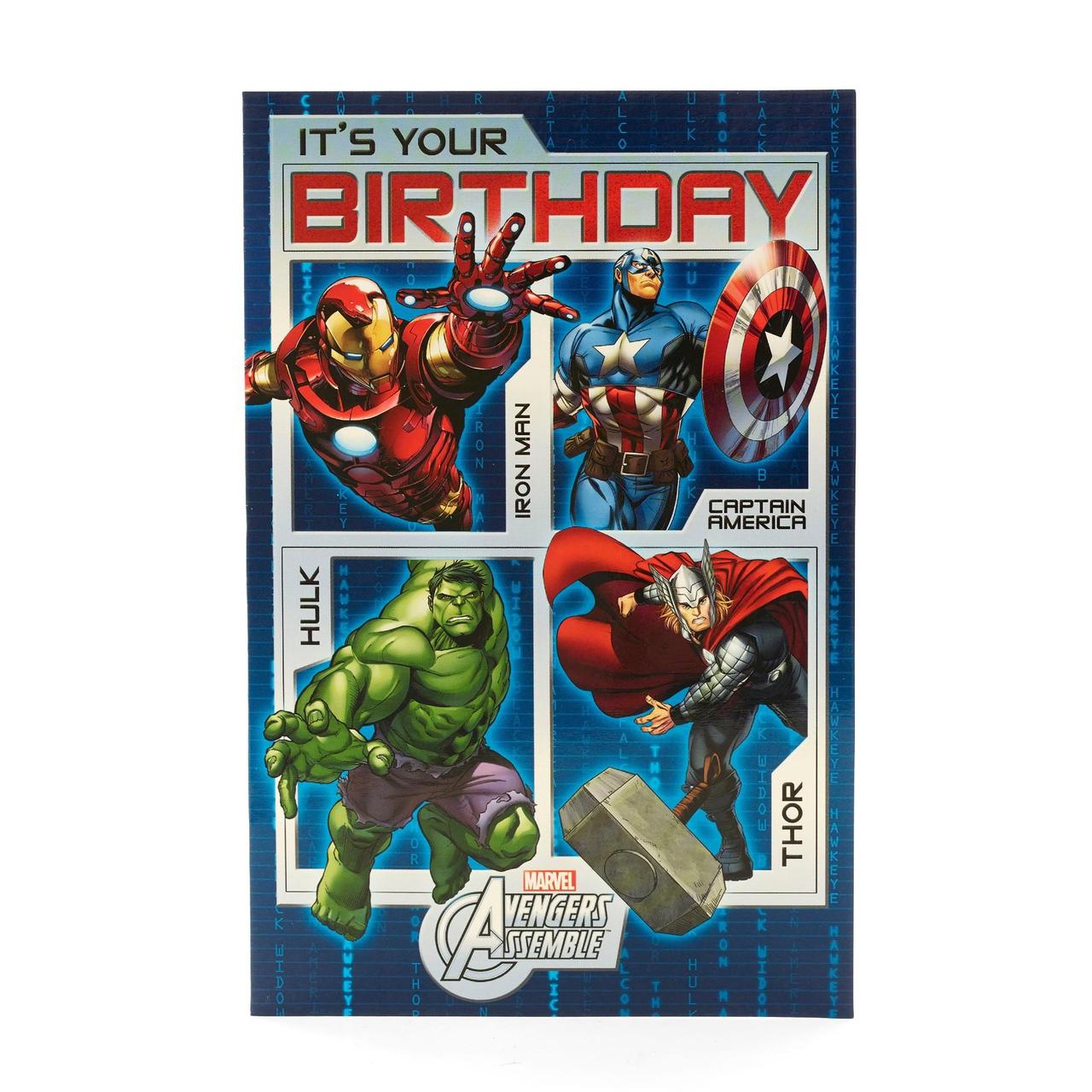 Marvel Avengers Assemble Birthday Card