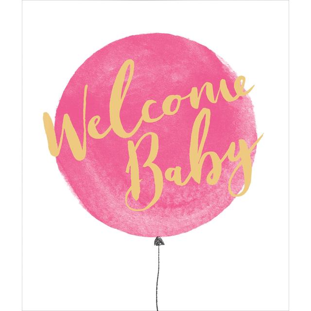 Pink Balloon New Baby Card 