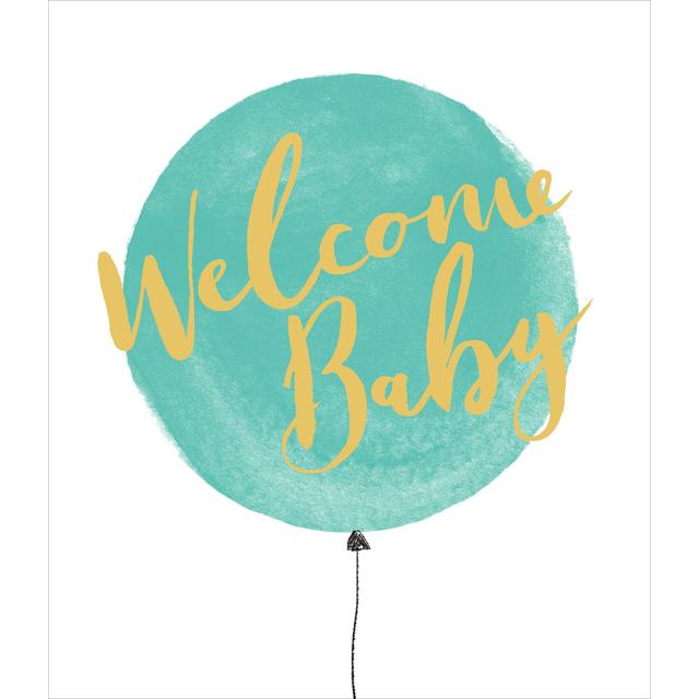 Blue Balloon New Baby Card 