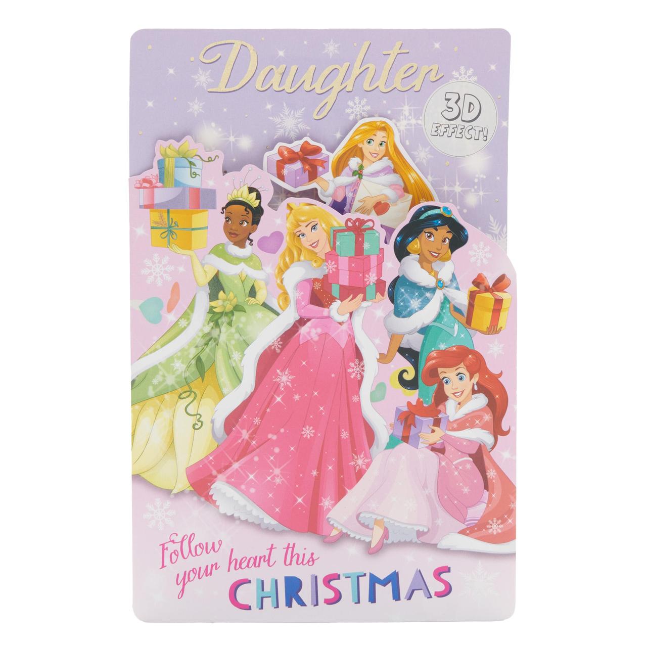 Disney Princess Daughter Christmas Card