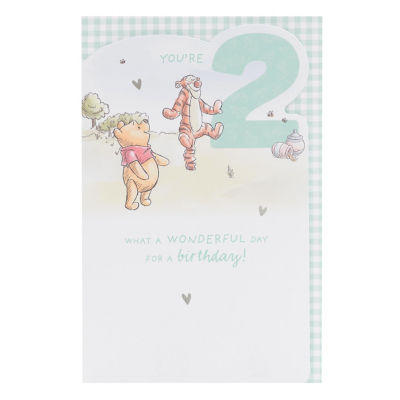 Disney Winnie the Pooh 2nd Birthday Card