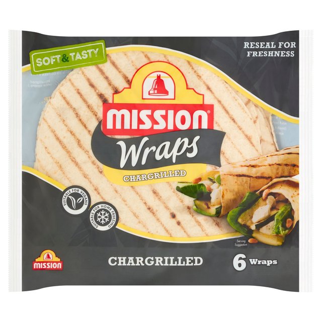 Mission Deli Chargrilled Tortilla Wraps 6 per pack