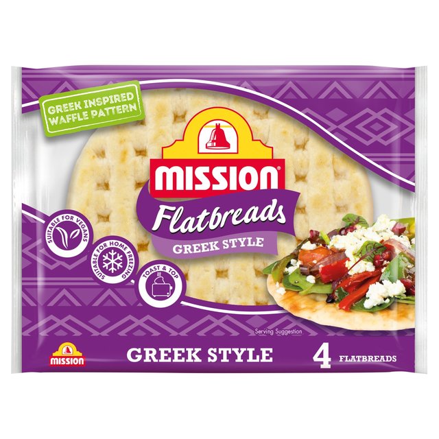 Mission Greek Style Flatbread  4 per pack