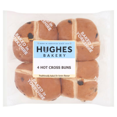 Hughes Bakery 4 Hot Cross Buns