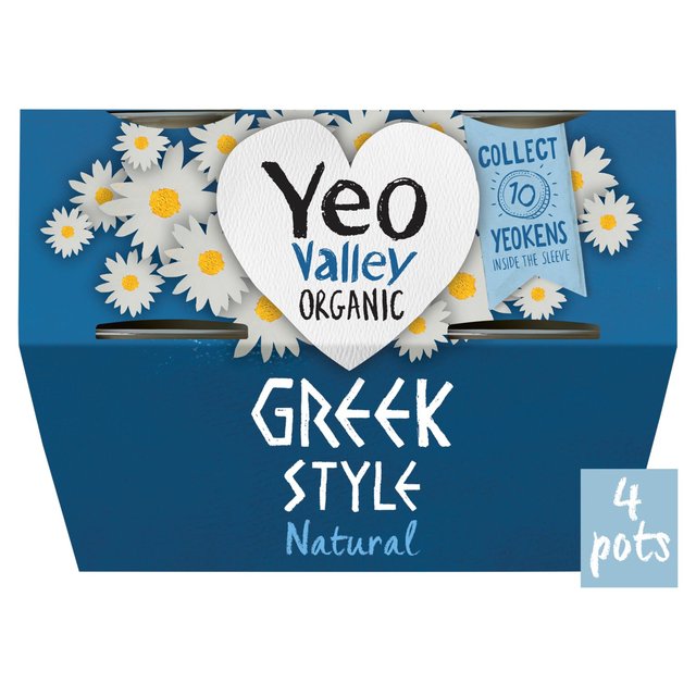 Yeo Valley Organic Greek Style Natural Yogurt 4x110g