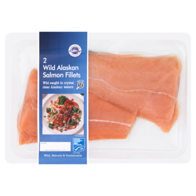 New England Seafood Seafood 2 Wild Alaskan Salmon Fillets 230g