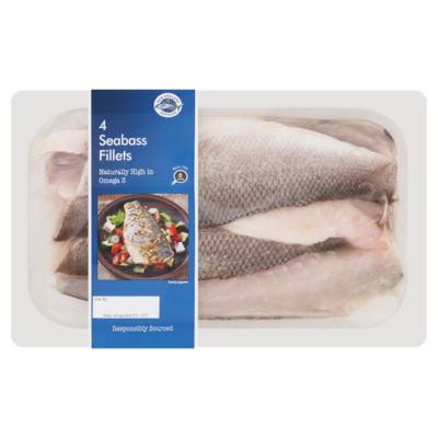 New England Seafood 4 Seabass Fillets 360g