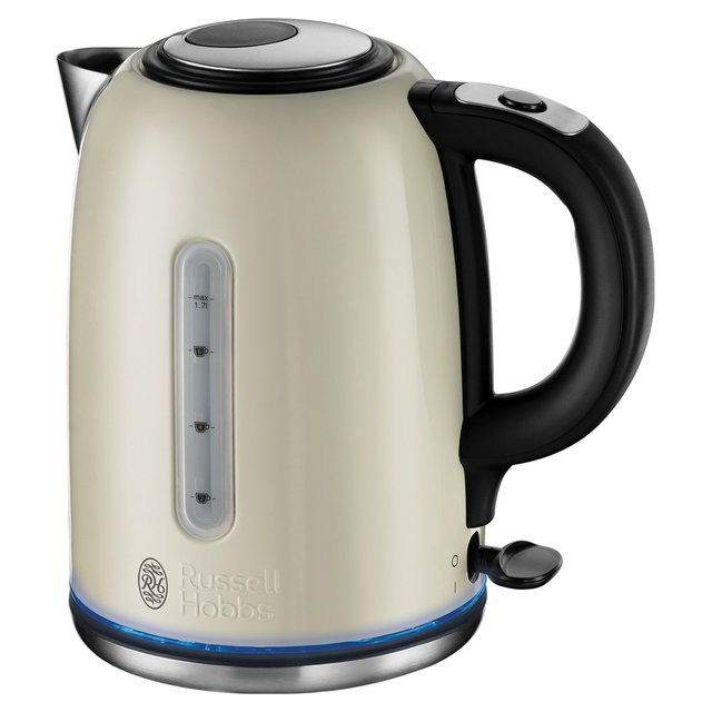 Russell Hobbs Stainless Steel Quiet Boil Kettle Cream 20461 