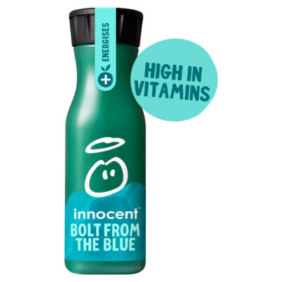 Innocent Plus Bolt from the Blue Guava, Lime, Apple, Coconut Water & Blue Spirulina Juice 330ml