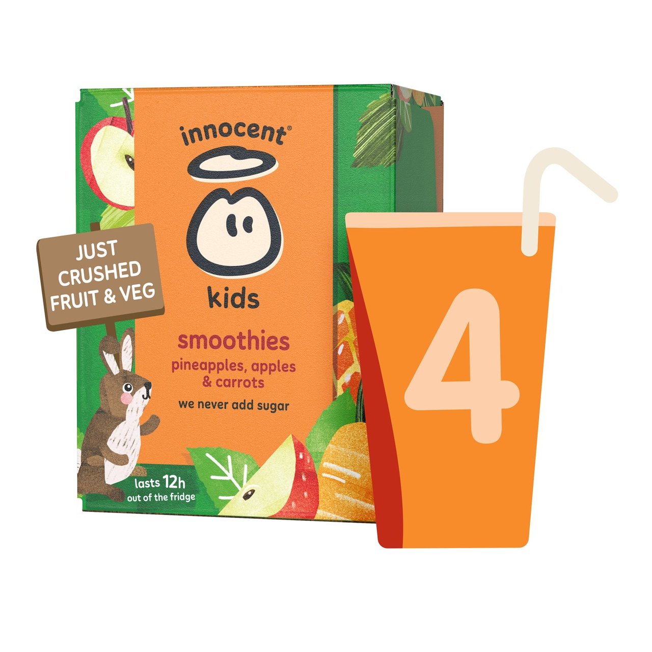 Innocent Smoothies Kids Pineapples, Apples & Carrots 4 x 150ml