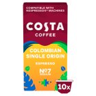 Costa Coffee Single Origin Colombian Character Roast 10x5.7g