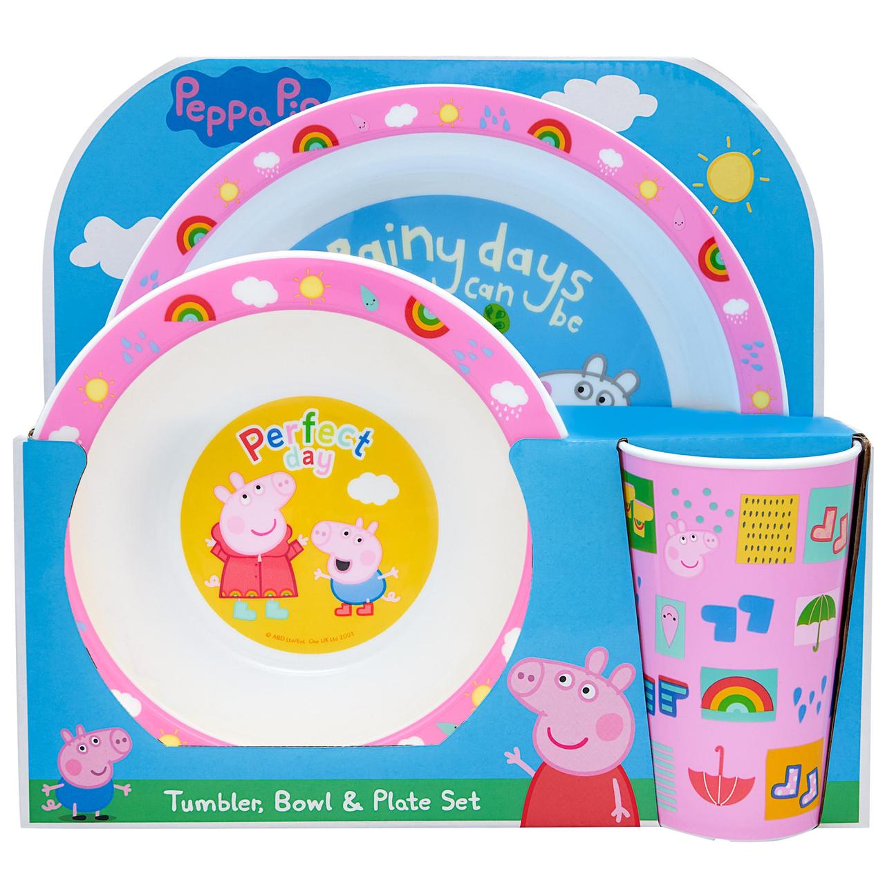 Peppa Pig Perfect Day 3 Piece PP Tableware Set