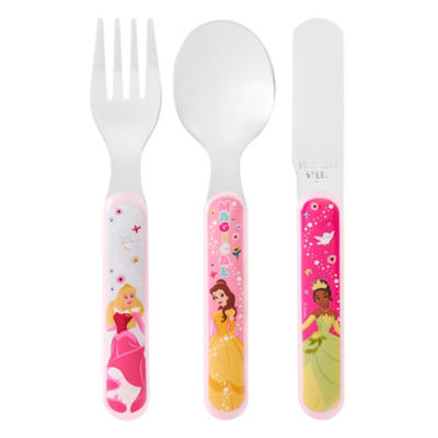 Disney Princess Rainbow 3 Piece Metal Cutlery Set