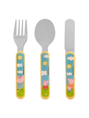 Peppa Pig Family 3 Piece Metal Cutlery Set