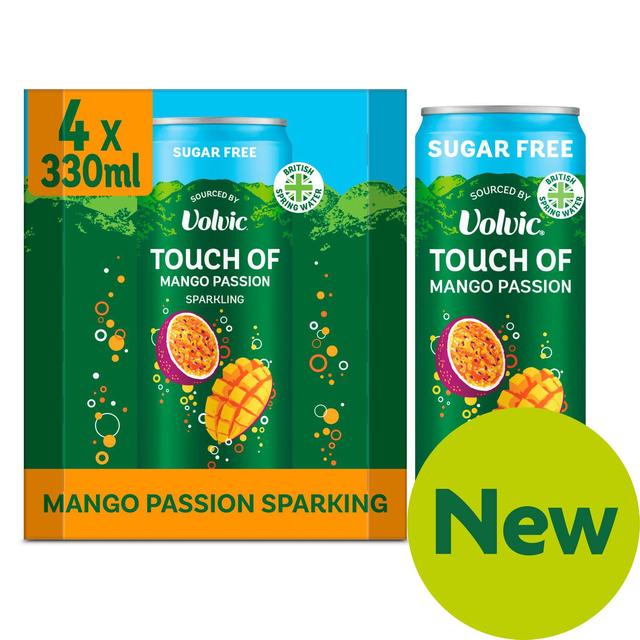 Volvic Touch Of Mango Passion Sparkling Flavoured Water 4 x 330ml