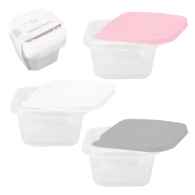 Square Storage Containers  3 per pack