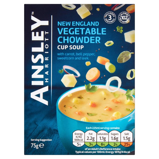 Ainsley Harriott New England Vegetable Chowder Cup Soup 75g