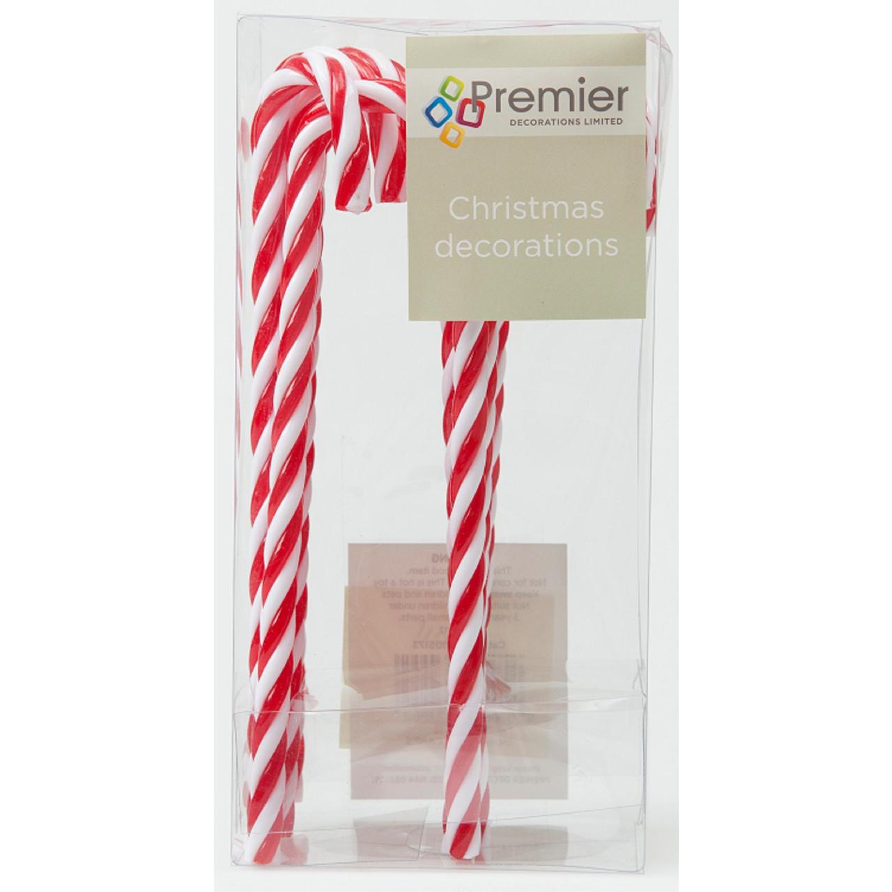 Plastic Candy Cane Christmas Decorations