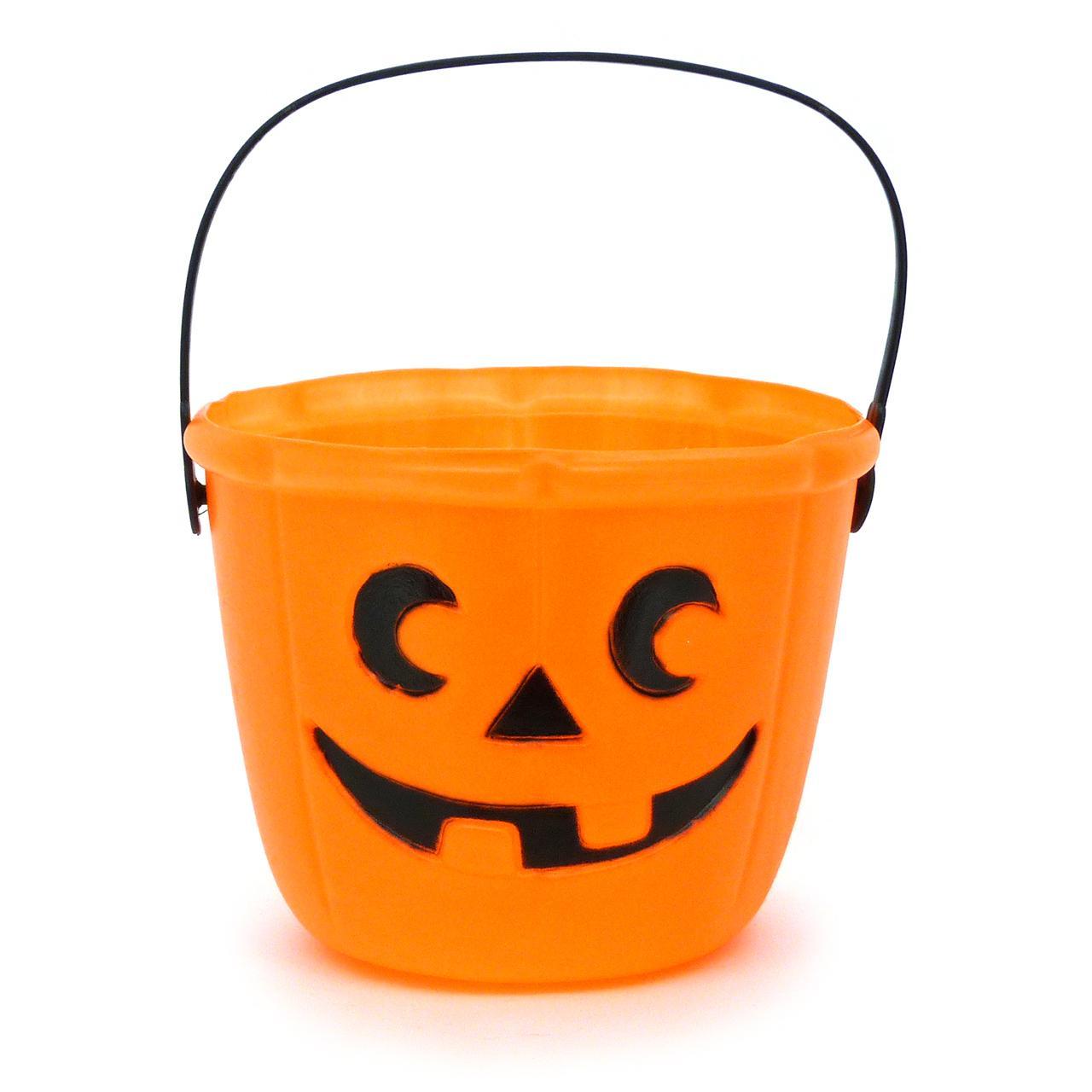 Halloween Pumpkin Trick or Treat Bucket, 25cm