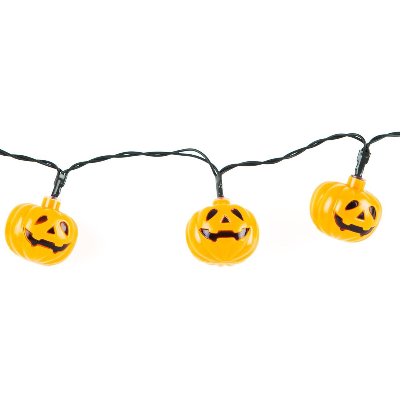 Pumpkin Battery White LED Halloween Lights