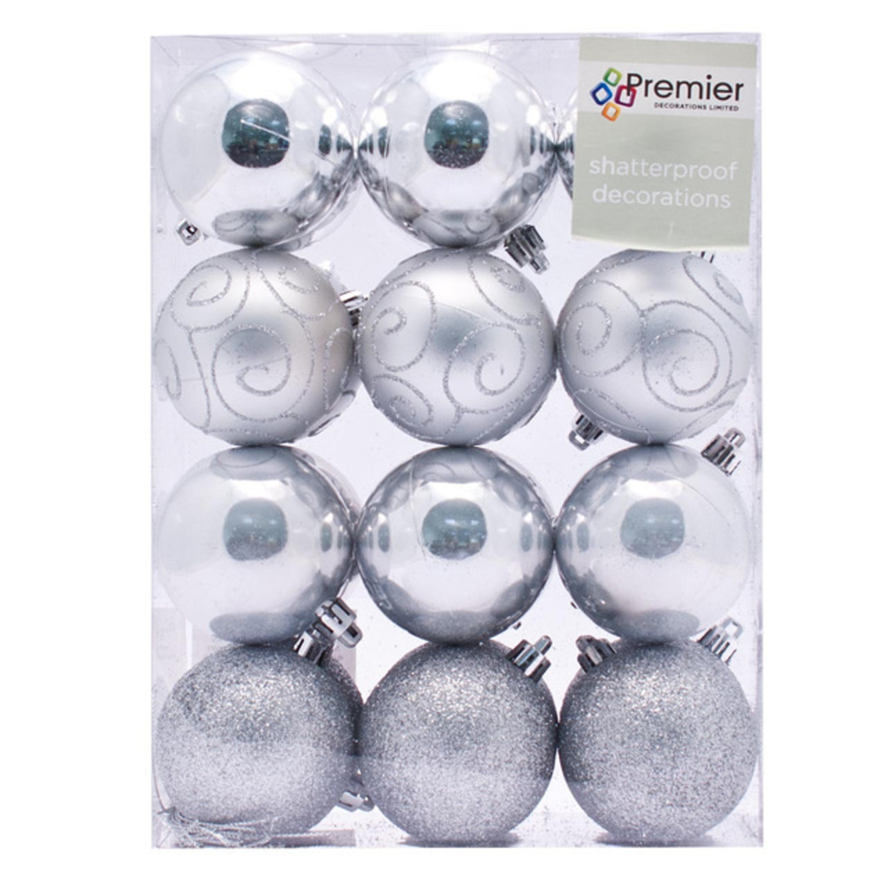 Silver Christmas Tree Baubles