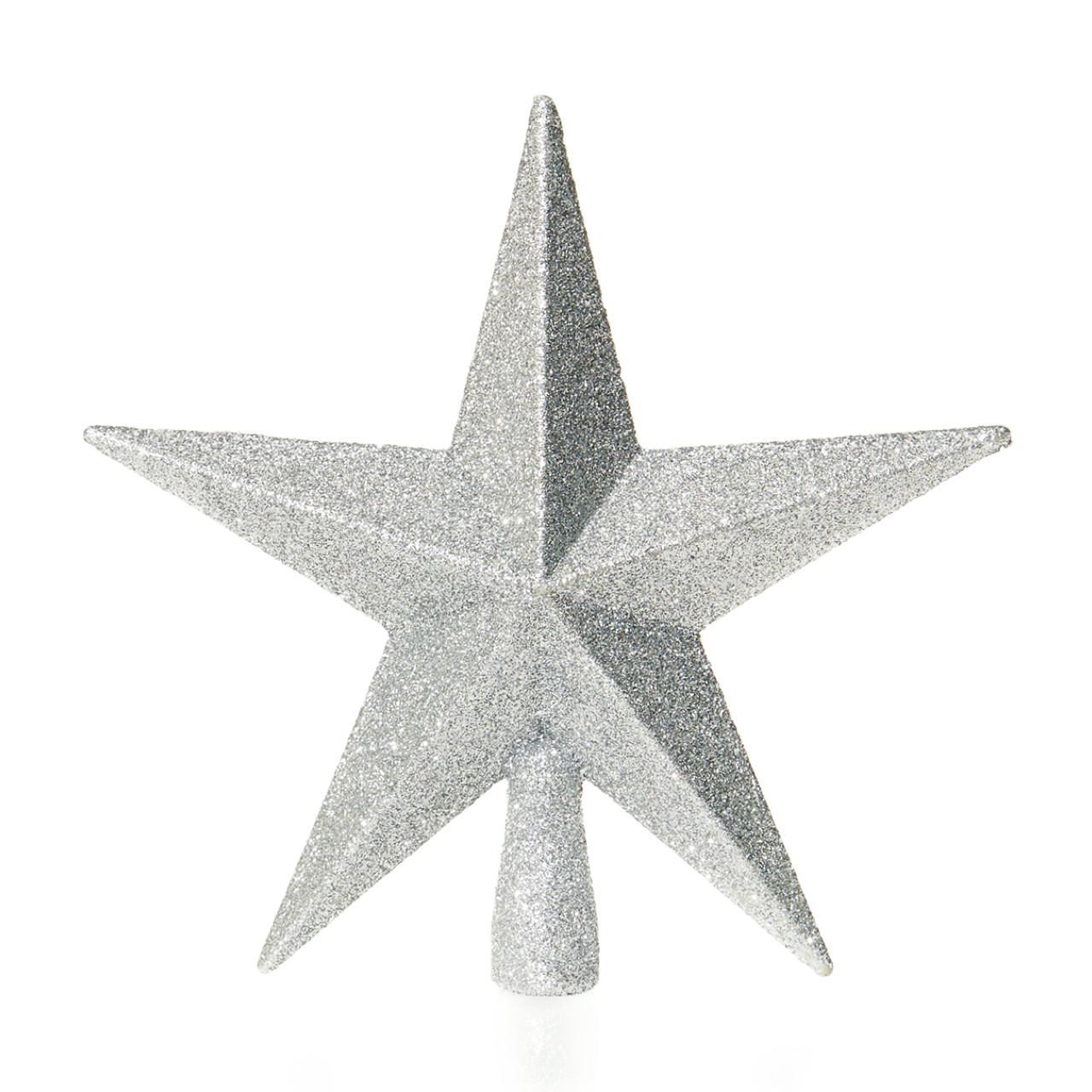 Silver Star Christmas Tree Topper