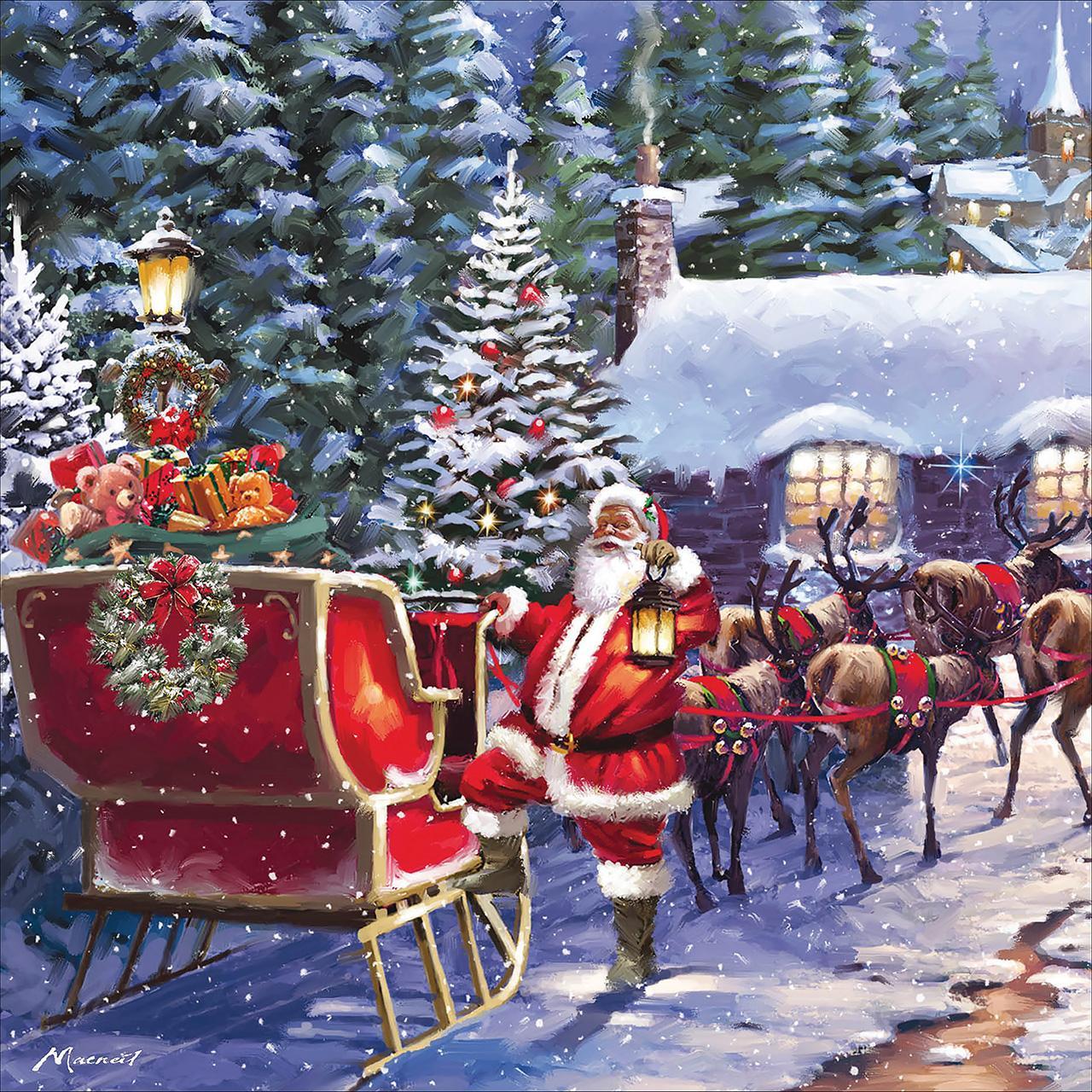 Santa Scene Christmas Card Pack