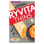 Ryvita Thins Cheddar & Black Pepper Flatbread Crackers