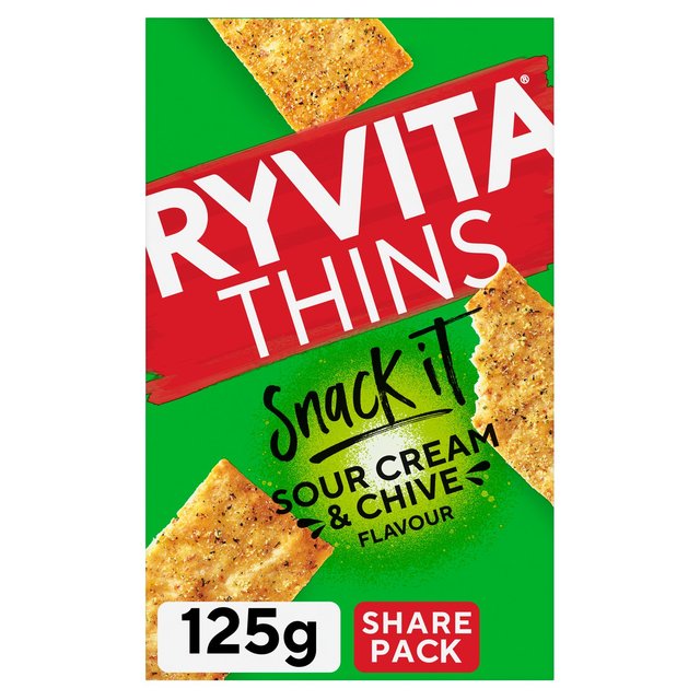 Ryvita Snack It Thins Sour Cream & Chive Flavour  125g