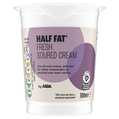 ASDA Half Fat Fresh Soured Cream 300ml