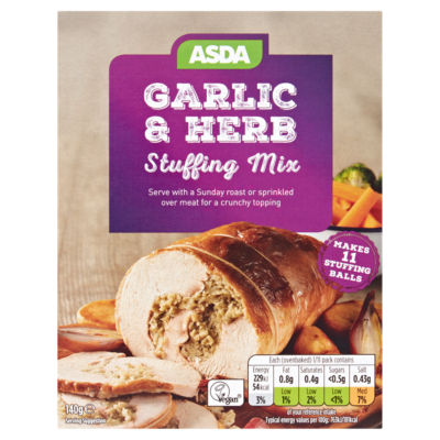 ASDA Garlic & Herb Stuffing Mix 140g