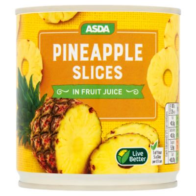 ASDA Pineapple Slices in Fruit Juice 432g