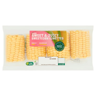 ASDA Sweet & Juicy Sweetcorn Cobettes