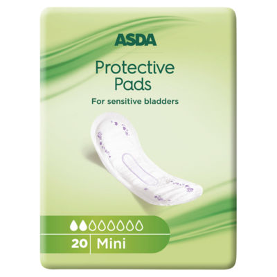 ASDA Protective Incontinence Pads Mini for Sensitive Bladders