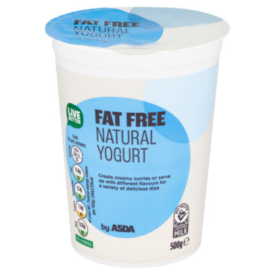 ASDA Fat Free Natural Yogurt 500g