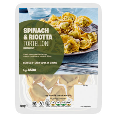 ASDA Spinach & Ricotta Tortelloni Serves 2 300g