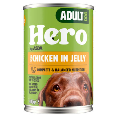 Hero by ASDA Adult Dog Food Chicken in Jelly 400g 