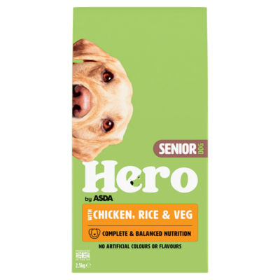 Hero by ASDA Chicken, Rice & Veg Dry Senior Dog Food 2.5kg