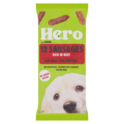 Hero by ASDA 12 Sausages Suitable For Puppies 30g