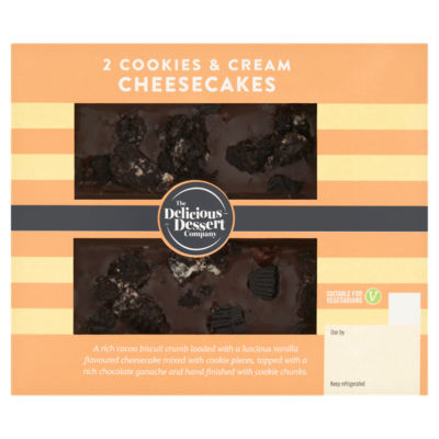 The Delicious Dessert Company Cookies & Cream Cheesecakes 2 x 95g (190g)