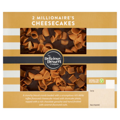 The Delicious Dessert Company Millionaire's Cheesecakes 2 x 95g (190g)