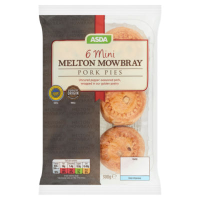 ASDA 6 Mini Melton Mowbray Pork Pies 300g